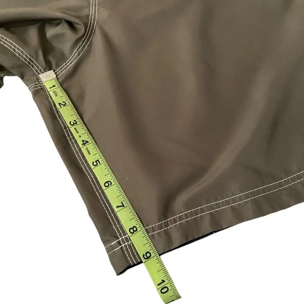 Speedo Marina Volley Swim Trunks Brown Knee Length Boardshorts Men's Size XXL